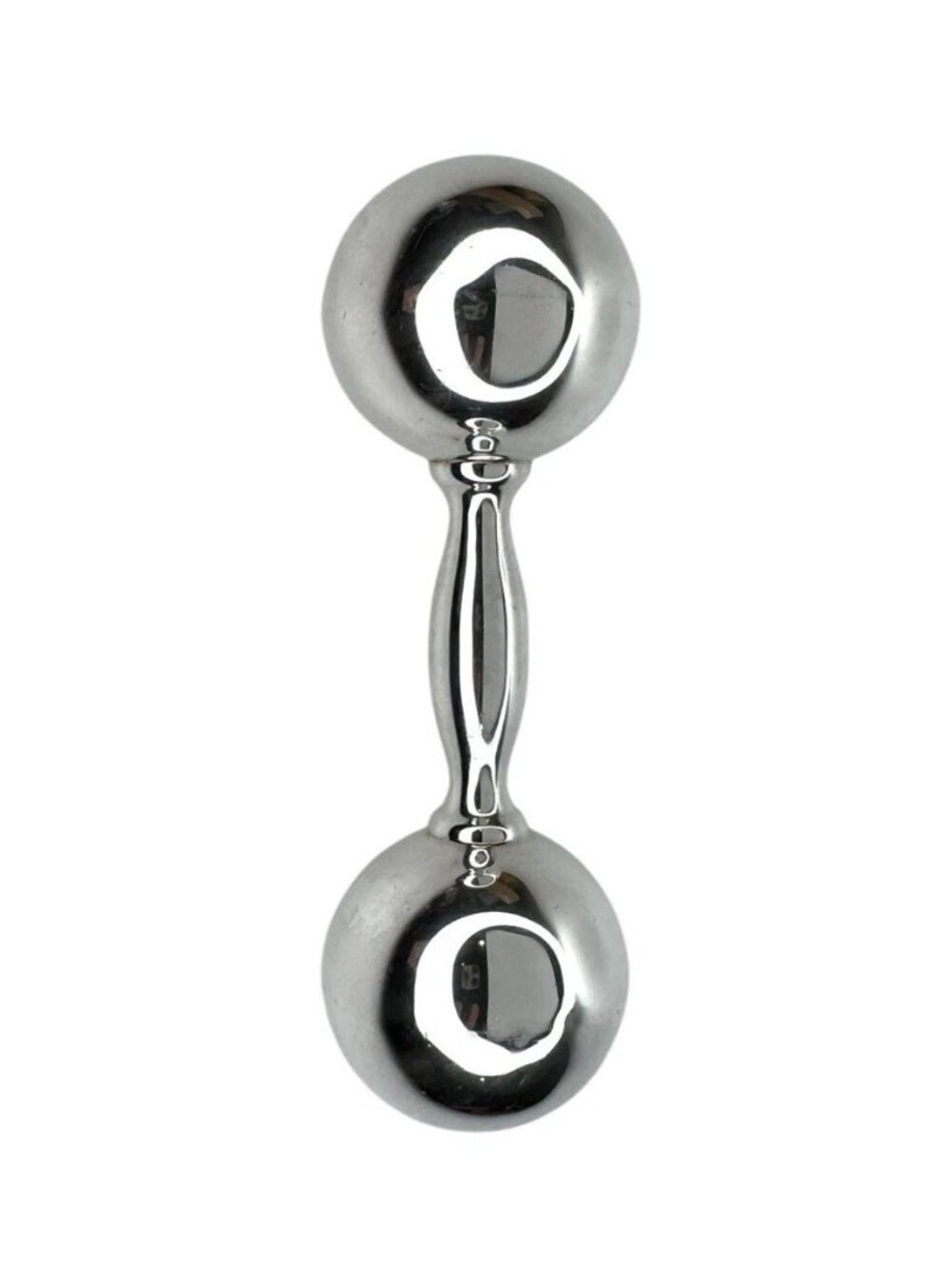 Tiffany & Co. Sterling Silver 925 Dumbbell Baby Rattle 4.5”